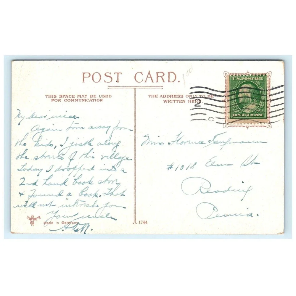 Vintage‎ Postcard New York City Singer Building Broadway Liberty Manhattan 1908